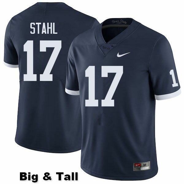 NCAA Nike Men's Penn State Nittany Lions Mason Stahl #17 College Football Authentic Big & Tall Navy Stitched Jersey ORK8798MA